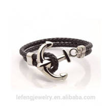 Handmade Anchor Leather Bracelet Accept Customized Logo